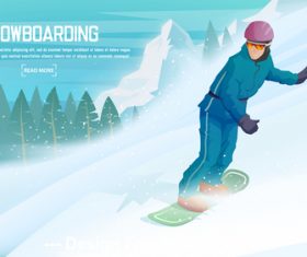 Snowboard vector