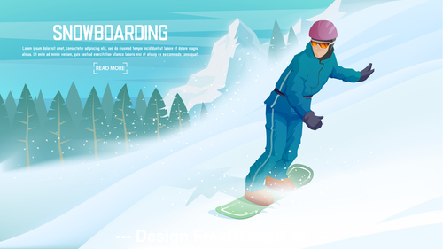 Snowboard vector
