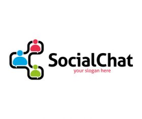 Social chat logo vector
