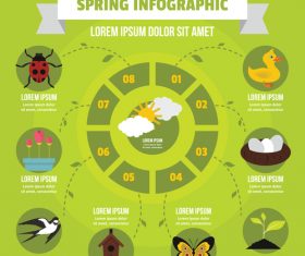 Spring infographic vector flat style