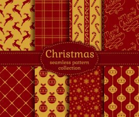 Square seamless christmas pattern vector