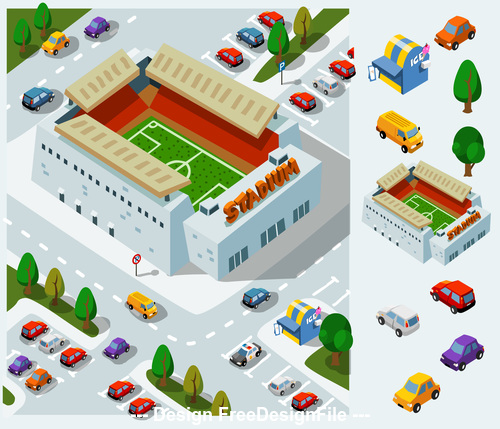 Stadium cartoon vector