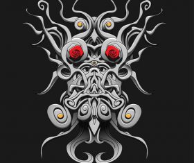 Steel art style pattern vector