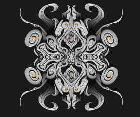 Strange Gothic pattern vector
