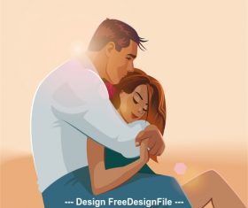 Sweet couple vector