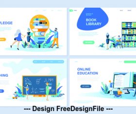 Teaching plane banner concept illustration