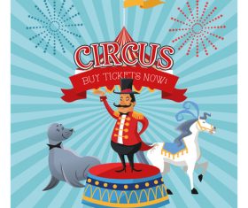 Tour show circus poster vector