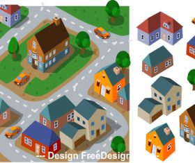 Town cartoon vector