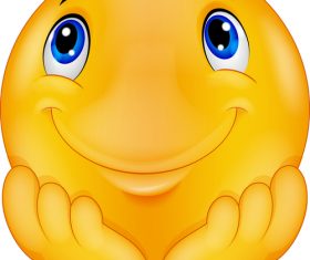 Two hand gill cartoon emoticon vector