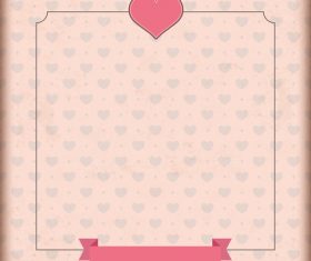 Vintage Cover Heart Ribbon vector