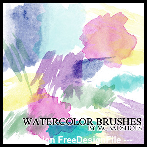 Watercolor grunge Photoshop Brushes