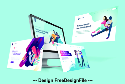 Website design template vector illustration concept