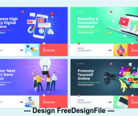 Website page isometric vector concept illustration