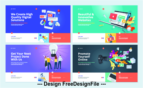 Website page isometric vector concept illustration