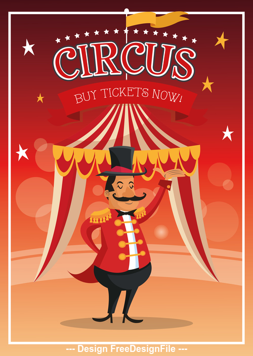 Welcome to the circus poster vector