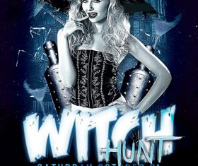 Witch Hunt Halloween Party- Flyer PSD Template