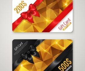 Yellow and black VIP gift card vector
