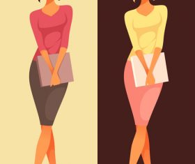 girl folder vector