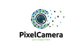Pixel camera logo vector free download