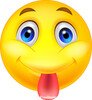 Tongue out cartoon emoticon vector free download