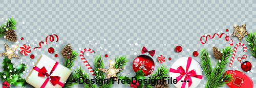2020 Christmas day decorative wreath template vector 02 free download