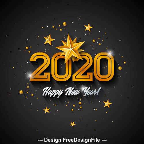 2020 new year background vector