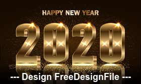 2020 new year gift background vector