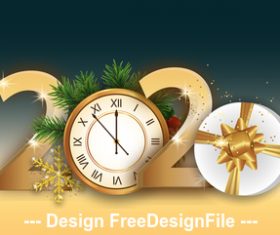 2020 new year gift vector