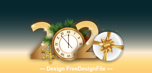 2020 new year gift vector