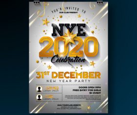 2020 new year poster vector