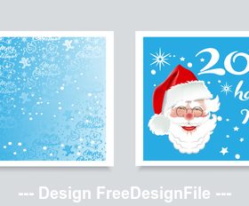2020 santa claus greeting card vector