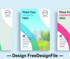 A4 layout poster cover design template vector