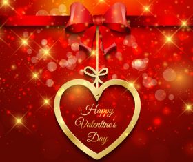 Abstract golden glitter background love ornament vector