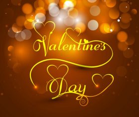 Abstract golden glitter valentine background vector