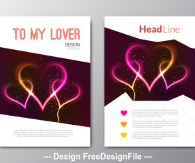 Abstract heart poster vector