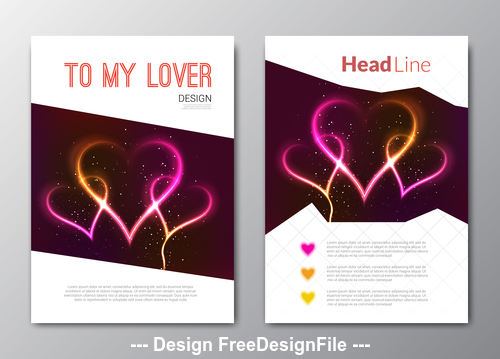 Abstract heart poster vector