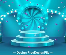 Abstract round podium backgrounds vector