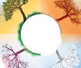 Abstract seasong lobe vector