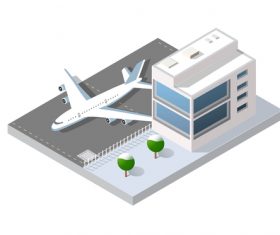 Airport cartoon vector
