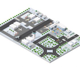 Airport module cartoon vector
