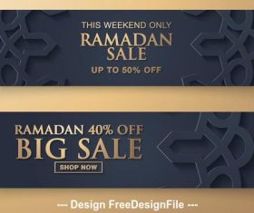 Arabic elegant sale banner vector