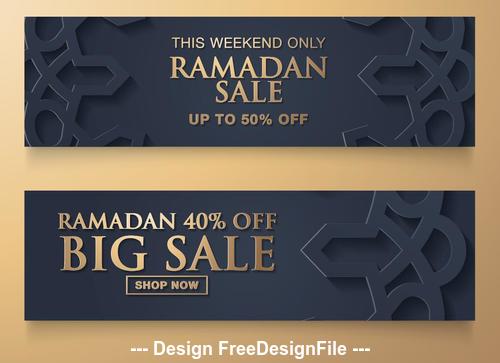 Arabic elegant sale banner vector