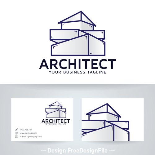Architecture company logo vector