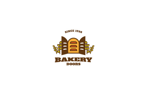 Bakery doors mascot esport logo vector