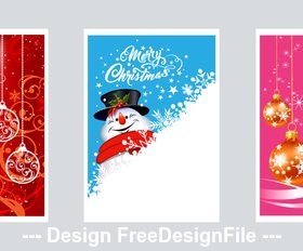 Beautiful christmas card element vector