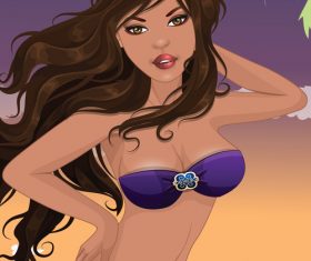 Beautiful girl vector