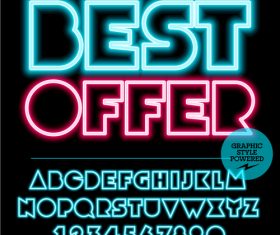 Best offer color alphabet vector