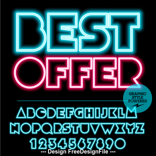 Best offer color alphabet vector