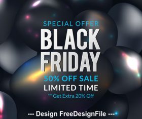 Black friday special offer sale poster vector