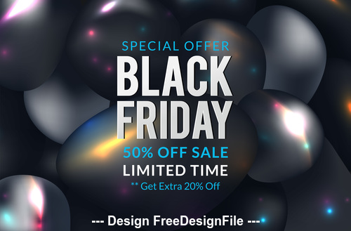 Black friday special offer sale poster vector